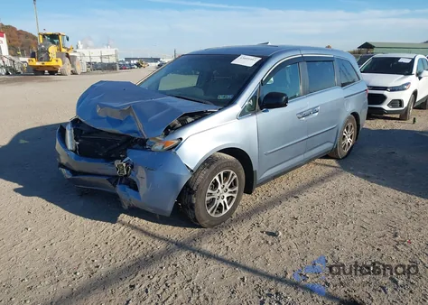 2012 Honda Odyssey Ex-L из США, поврежденный, VIN 5FNRL5H64CB114397